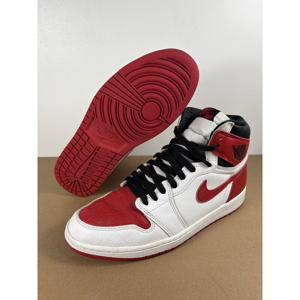Nike Air Jordan 1 Retro High OG Heritage Men’s Size 9.5 555088-161 White & Red